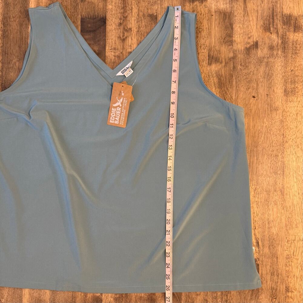 Eddie Bauer Departure 2.0 Tank V Neck UPF 50+ Hiking Dusty Loden Women’s XXL - Picture 6 of 10